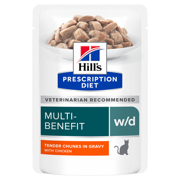 Влажный корм для кошек при сахарном диабете и для контроля веса Hill's Prescription Diet w/d Multi-Benefit с курицей Hills_607361 фото