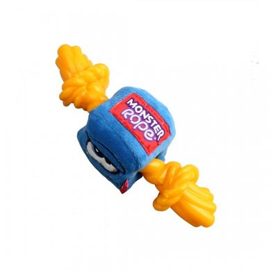 Іграшка для Собак Gigwi Monster Rope з пищалкою і Міцним Гумовим Канатом Блакитний 26 см Gigwi8032 фото