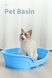 Пластиковая лежанка для собак и котов с матрасом, голубая 617849-S-blue фото 5