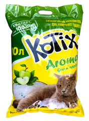 Силикагелевый наполнитель для кошачьего туалета Kotix Aroma с ароматом яблока, цена | Фото