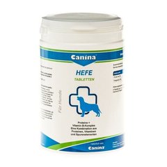 Дрожжевые таблетки с энзимами и ферментами для собак Canina «Hefe», цена | Фото