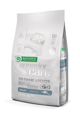 Сухой беззерновой корм для взрослых собак с белой шерстью, для малых пород Superior Care White Dogs Grain Free Adult Small and Mini Breeds 1.5кг NPSC45667 фото