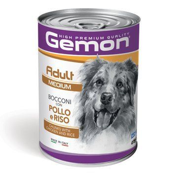 Влажный корм для собак средних пород GEMON Dog Wet Medium Adult кусочки с курицей и рисом Gemon_70387873 фото