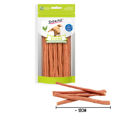 Лакомство для собак Dokas Палочки с куриной грудкой и куриным сердцем 205736 фото