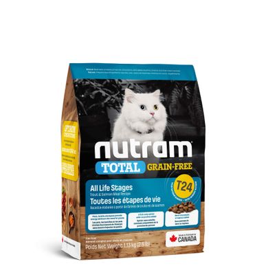 T24 Nutram Total Grain-Free Salmon & Trout - Беззерновой холистик корм для кошек и котят (лосось/форель) T24_(20kg) фото