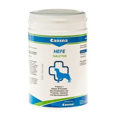 Дрожжевые таблетки с энзимами и ферментами для собак Canina «Hefe» 1000 таблеток, 800 г (для пищеварения) 130016 Canina фото