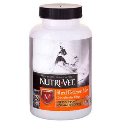Вітамінний комплекс Nutri-Vet Shed Defense для шерсті собак з Омега-3, 60 шт. 03806 фото