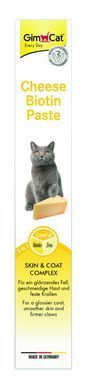 Паста для кошек GimCat Cheese Biotin Paste сырная с биотином, 100 г G-401010 фото