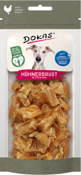 Ласощі для собак Dokas - Куряча грудка шматочками, 50 г 433349 фото