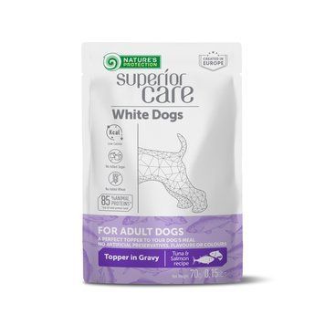 Додатковий вологий корм для собак з білим забарвленням Nature's Protection Superior Care White Dogs Adult Tuna & Salmon з тунцем і лососем UNINPSC63999 фото