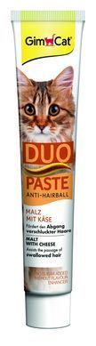 Паста для кошек с чувствительным пищеварением GimCat DUO PASTE Anti-hairboll malt with cheese мальт и сыр, 50 г G-427218 фото