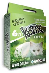 Гранулированный комкующийся наполнитель Kotix Tofu Green Tea с ароматом зеленого чая, цена | Фото