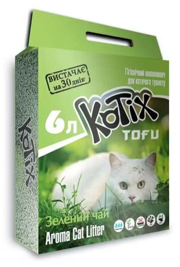 Гранульований грудкуючийся наповнювач Kotix Tofu Green Tea з ароматом зеленого чаю 440039 фото