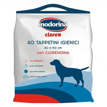 Пеленки с хлоргексидином Inodorina Clorex Tappetini 60х90 см 40 шт 250.0050.002 фото