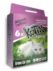 Гранульований грудкуючийся наповнювач Kotix Tofu Lavender з ароматом лаванди 440053 фото