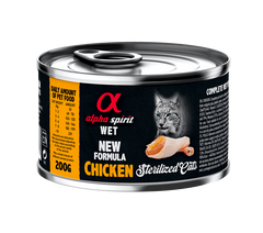 Консерва для стерилизованных кошек ALPHA SPIRIT Chicken Sterilized Cat с курицей as311179 фото