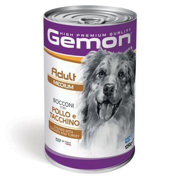 Влажный корм для собак средних пород GEMON Dog Wet Medium Adult кусочки с курицей и индейкой Gemon_70387927 фото