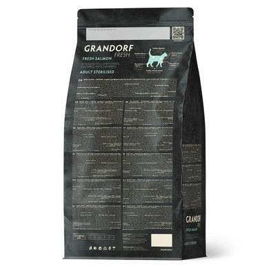 Сухой корм для стерилизованных кошек Grandorf FRESH SALMON & SWEET POTATO ADULT CAT STERILISED лосось с бататом GF_82840 фото