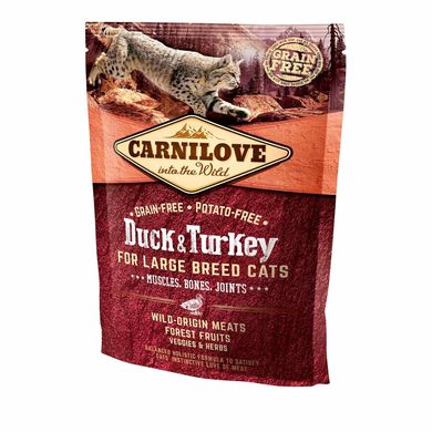 Сухой корм для кошек крупных пород Carnilove Cat Duck & Turkey Large Breed (утка и индейка) 170195/2775 фото