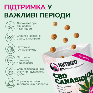 Функциональное лакомство для собак мелких пород LK Baits Pet Nutrigo CBD Mini с конопляным маслом (&Oslash; 15 мм), 75 г 7777031 фото
