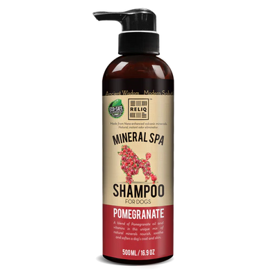 Минерал-спа шампунь RELIQ Mineral Pomegranate Shampoo с экстрактом граната для собак и кошек, цена | Фото