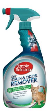 Средство для удаления пятен и запахов с про-бактериями и энзимами Simple Solution Cat stain and odor remover 77576 фото