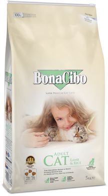 Сухий корм для котів BonaCibo Adult Cat Lamb & Rice з м'ясом ягняти і рисом BC405666 фото