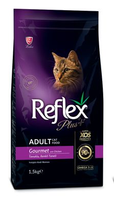 Сухой корм для котов Reflex Plus Multi Colour Adult Cat Food Gourmet with Chicken с курицей RFX-305 фото