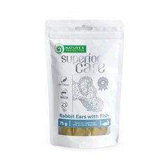 Ласощі для собак вуха кролика з рибою, Nature's Protection Superior Care Snacks For Dogs Rabbit Ears With Fish 75г SNK46123 фото