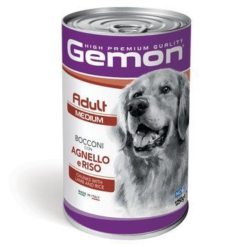 Влажный корм для собак средних пород GEMON Dog Wet Medium Adult кусочки с ягненком и рисом Gemon_70387910 фото