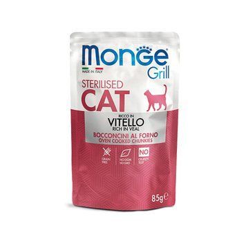 Влажный корм для кошек Monge Cat GRILL Sterilised телятина Monge_70013642 фото
