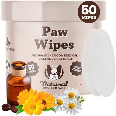 Салфетки для лап Paw Wipes Natural Dog Company, 50 шт ND-PWP-50 фото
