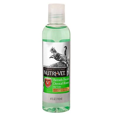 Жидкость Nutri-Vet Breath Fresh от зубного налета и запаха из пасти для кошек, 118 мл 99855 фото