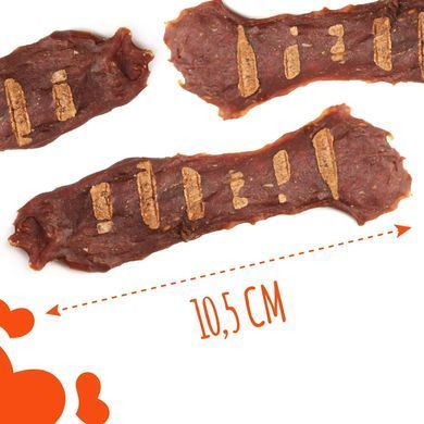 Лакомство для собак от 3-х месяцев Mavsy Refined jerky BBQ VENISON STEAK WITH SUN-DRIED TOMATOES ON A BED OF PUMPKIN стейк из оленины с вялеными томатами на подушке из тыквы LSRM06 фото