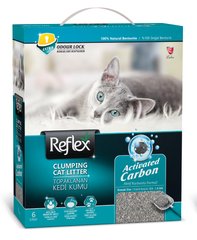 Бентонитовый наполнитель REFLEX (Рефлекс) для кошек с гранулами активного карбона TKMREF0001 фото