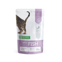 Влажный корм для взрослых кошек с чуствительным пищеварением с рыбой Nature's Protection Intestinal health with Fish 100 г KIK45194 фото