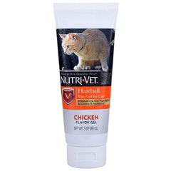 Добавка Nutri-Vet Hairball Chicken для выведения шерсти для кошек, цена | Фото