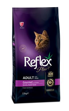 Сухой корм для котов Reflex Plus Multi Colour Adult Cat Food Gourmet with Chicken с курицей RFX-405 фото