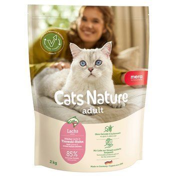 Сухой корм для взрослых кошек MERA Cats Nature Adult Salmon (Lachs) с лососем 4025877249303 фото