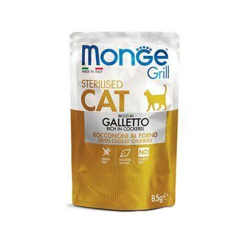 Влажный корм для кошек Monge Cat GRILL Sterilised курица Monge_70013635 фото