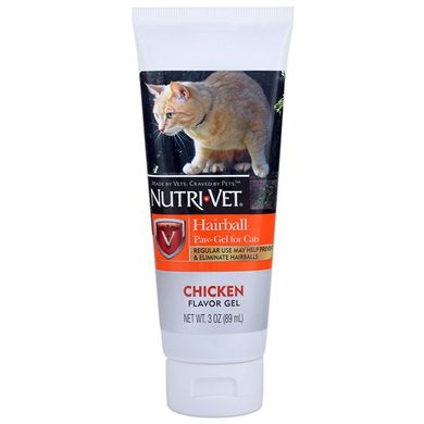 Добавка Nutri-Vet Hairball Chicken для выведения шерсти для кошек, 89 мл 99850 фото