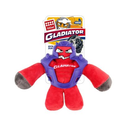 Игрушка для Собак Gigwi Gladiator в Резиновой Броне с Пищалкой Красный 20 см Gigwi8044 фото