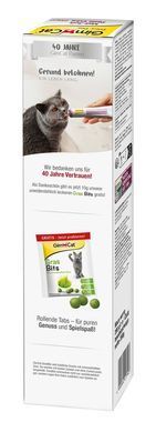 Набор: паста GimCat Every Day Malt-Soft Paste Extra для кошек для выведения шерсти из желудка 200 г и витамин. таблетки Gim Cat Gras Bits травяные шарики 10 г G-427447 фото