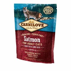 Сухой корм для кошек с чувствительным пищеварением Carnilove Cat Salmon - Sensitive & Long Hair (лосось), цена | Фото