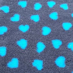 Килимок для собак Vetbed Anthracite & Blue Hearts, 80х100 см VB-012 фото
