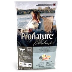 Сухой холистик корм для котов всех пород (лосось, рис) Pronature Holistic Adult Atlantic Salmon&Brown Rice, цена | Фото