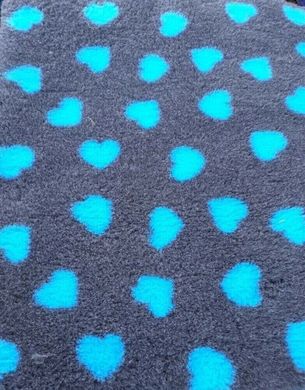 Килимок для собак Vetbed Anthracite & Blue Hearts, 80х100 см VB-012 фото