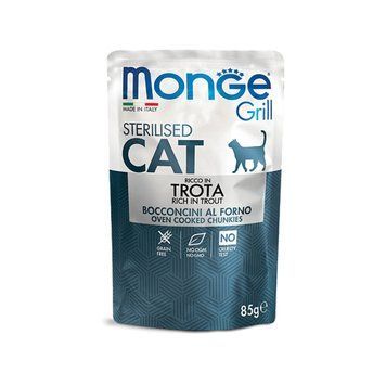 Влажный корм для кошек Monge Cat GRILL Sterilised форель Monge_70013659 фото