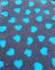 Коврик для собак Vetbed Anthracite & Blue Hearts, 80х100 см VB-012 фото 2