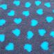 Коврик для собак Vetbed Anthracite & Blue Hearts, 80х100 см VB-012 фото 1